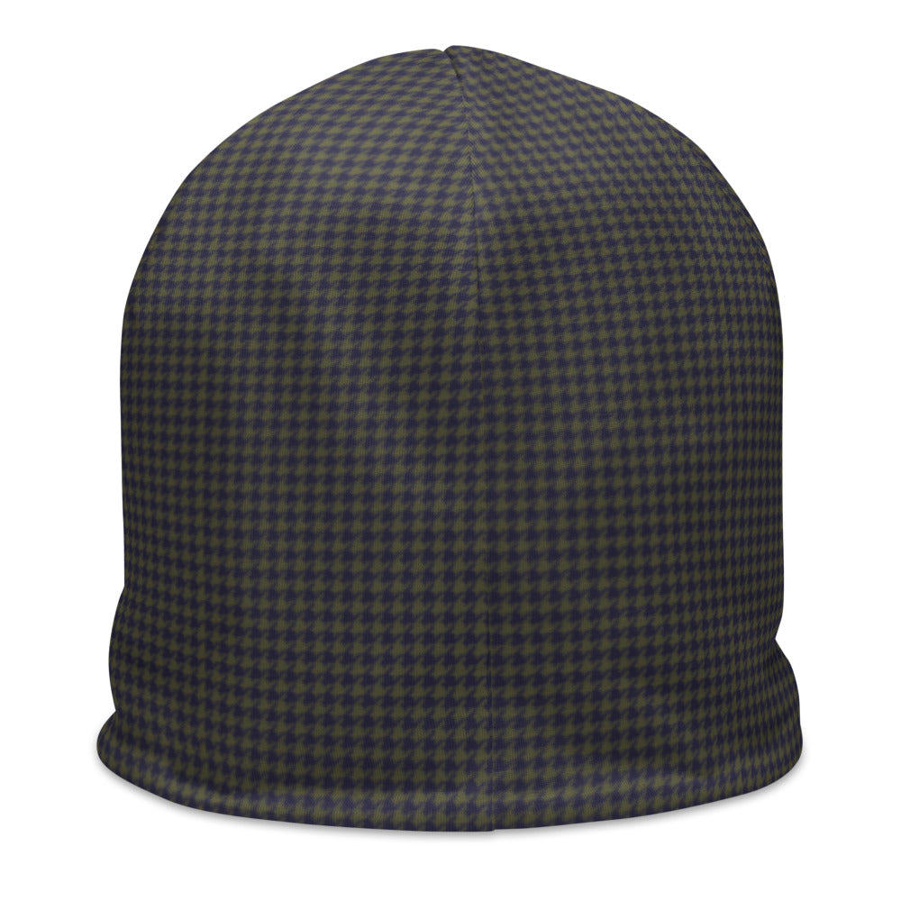 Grey Houndstooth All-Over Print Beanie