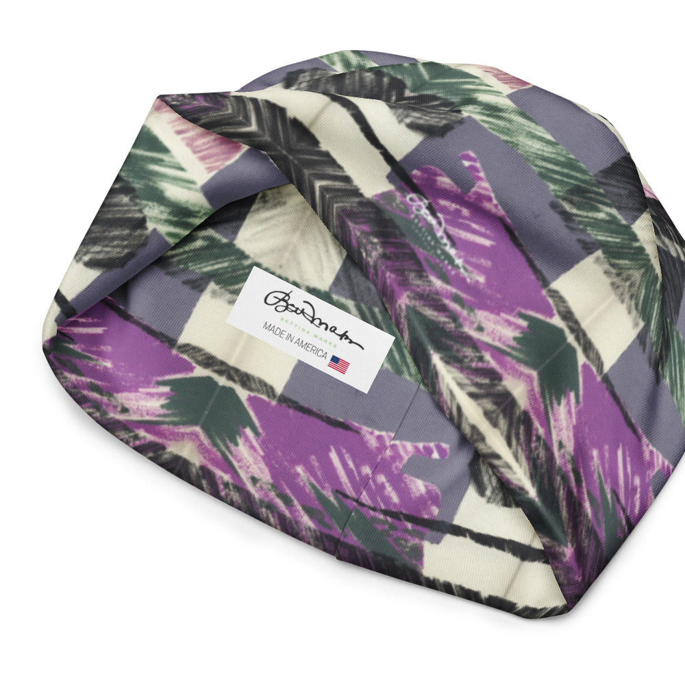 Abstract Collage All-Over Print Beanie