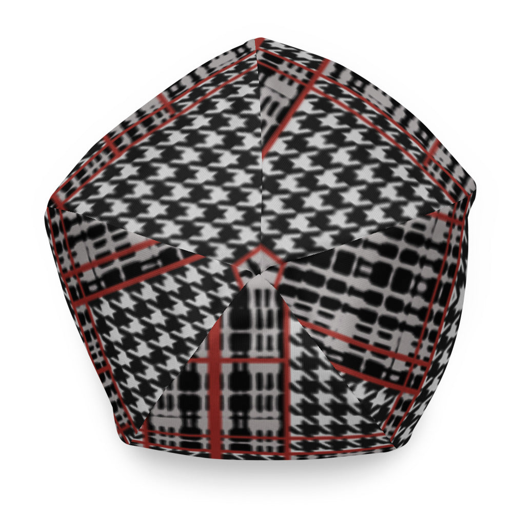 Plaid Houndstooth All-Over Print Beanie