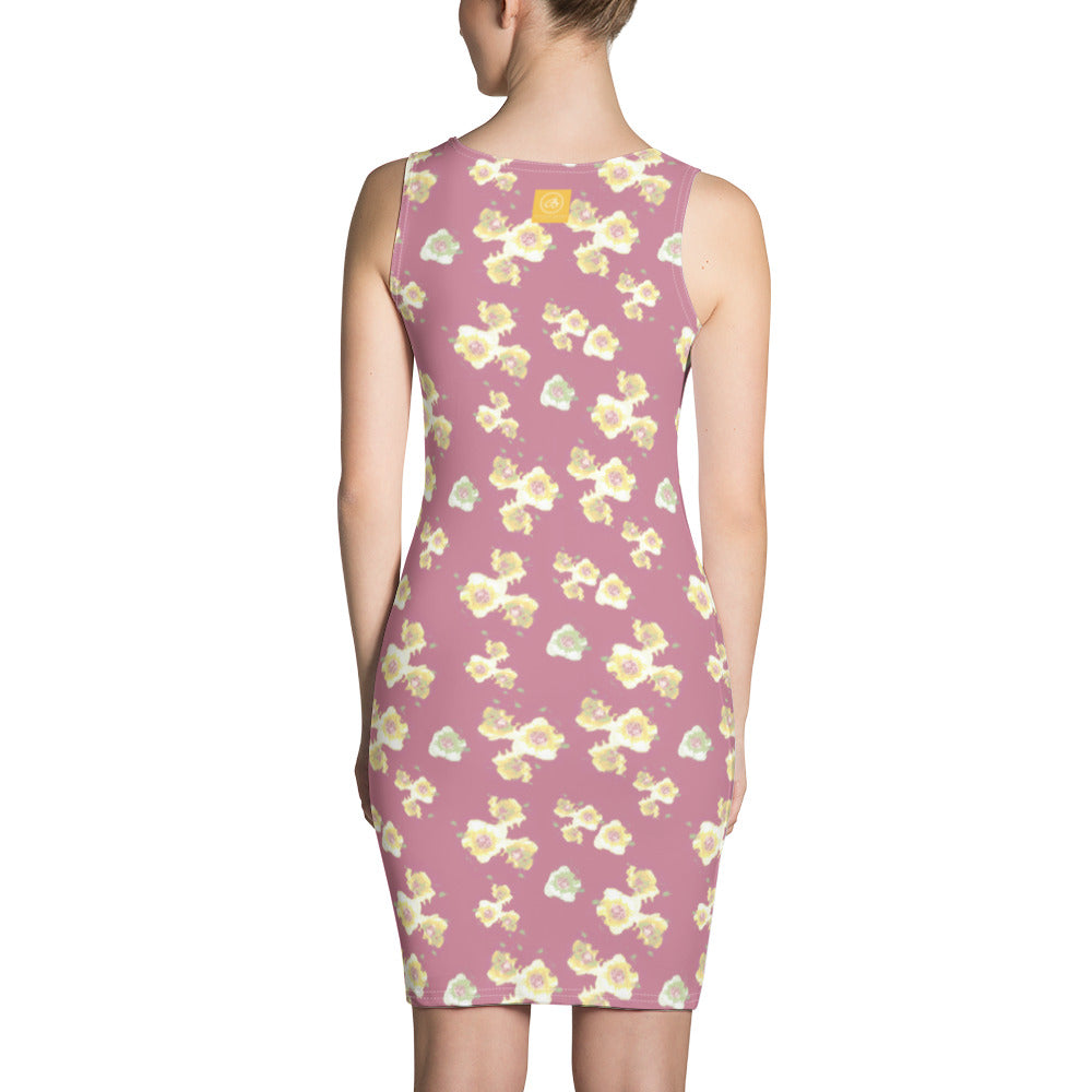 Starbursts Floral Fitted Tank Dress