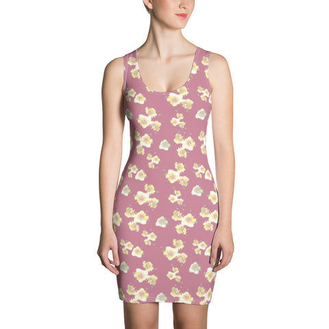 Starbursts Floral Fitted Tank Dress