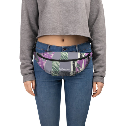 Abstract Engineered Collage Fanny Pack