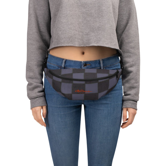 Slate Blue Checkerboard Fanny Pack