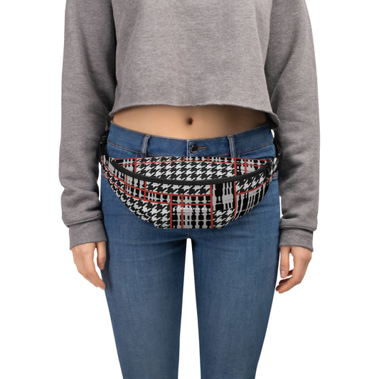 Plaid Houndstooth Fanny Pack