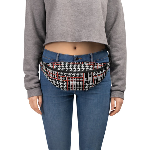 Plaid Houndstooth Fanny Pack