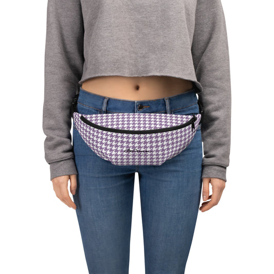 Lilac Houndstooth Fanny Pack