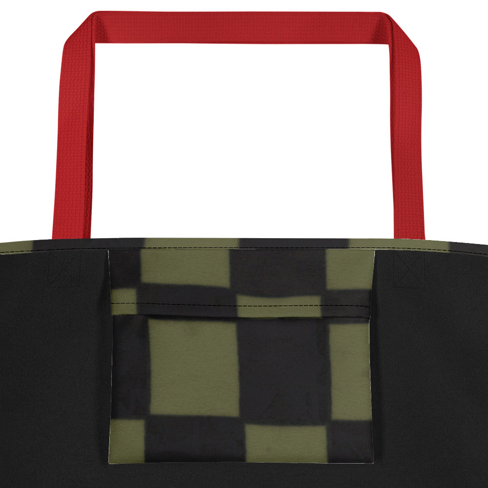 Khaki Checkerboard Teachers Tote Bag