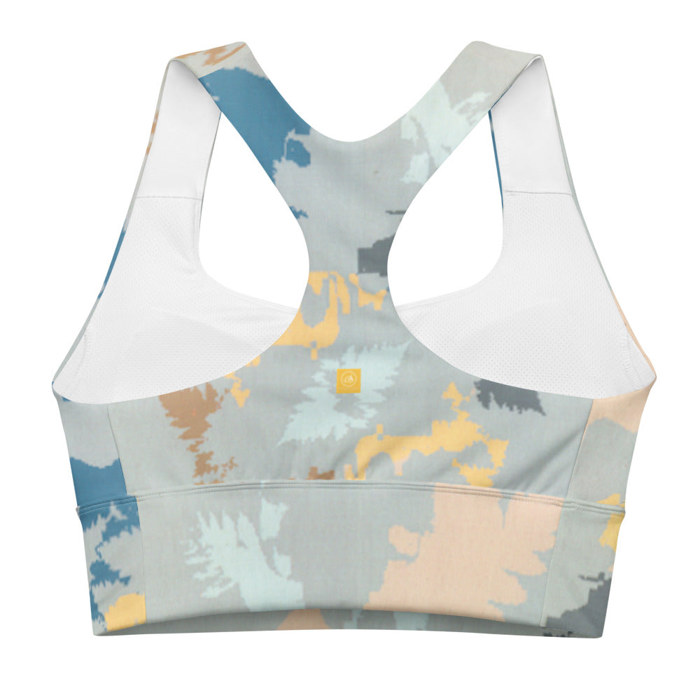 Abstract Forest Longline sports bra