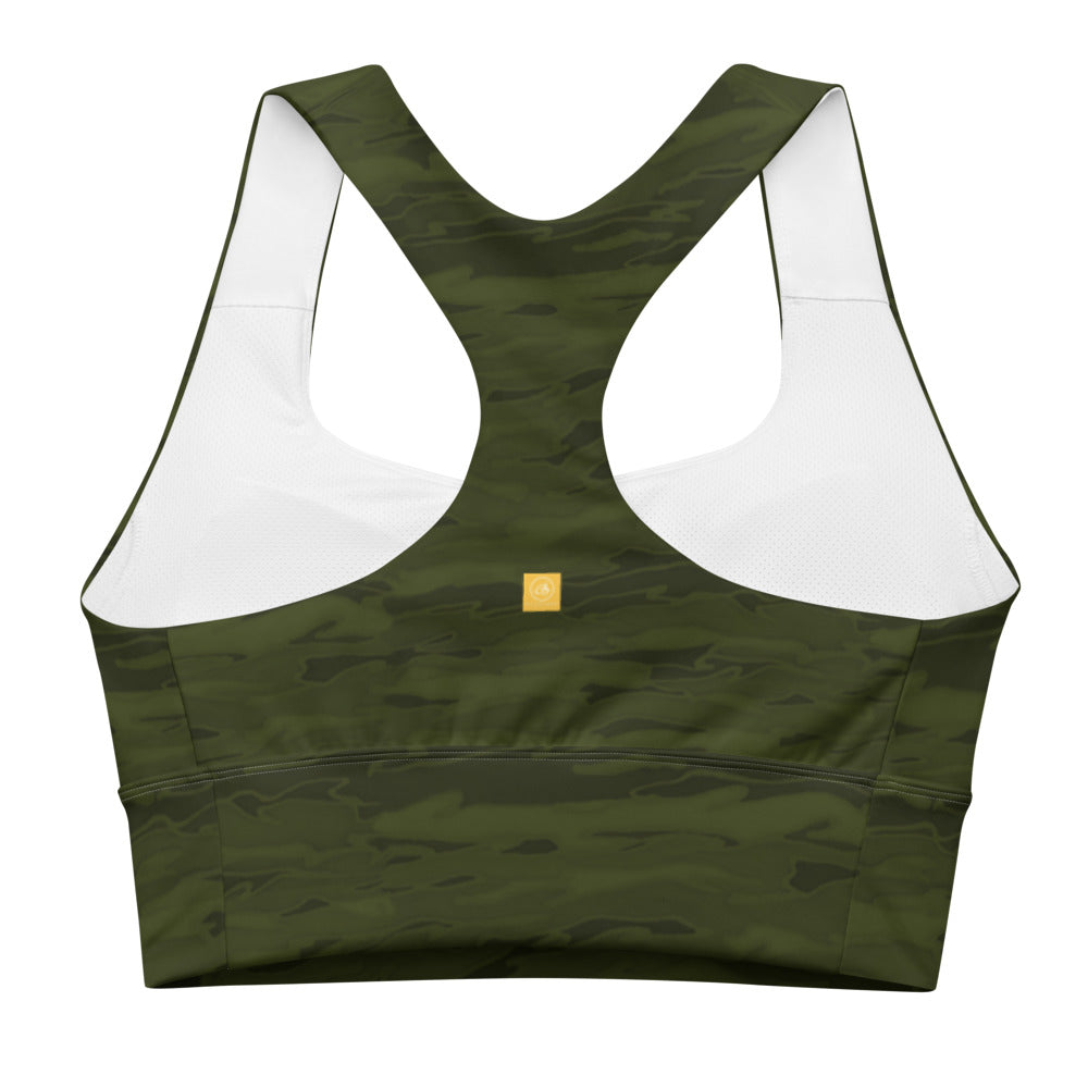 Army Camouflage Lava Longline sports bra