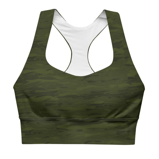 Army Camouflage Lava Longline sports bra