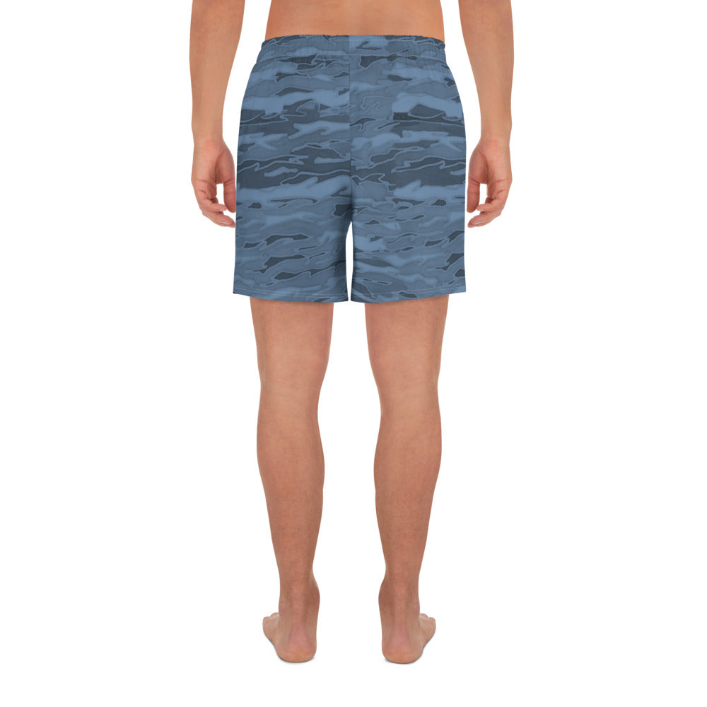 Steel Blue Camouflage Lava Mens Shorts