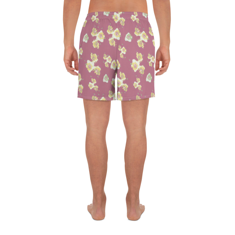 Starburst Floral Men's Athletic Long Shorts