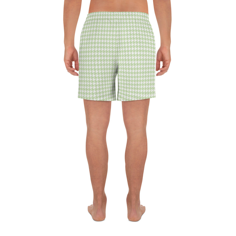 Butterfly Houndstooth Men's Athletic Long Shorts