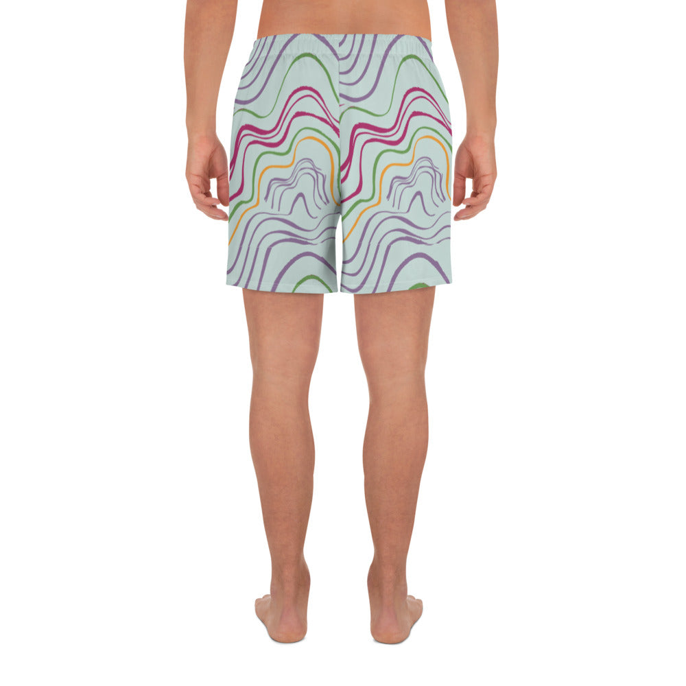 Psychedelic Men's Athletic Long Shorts