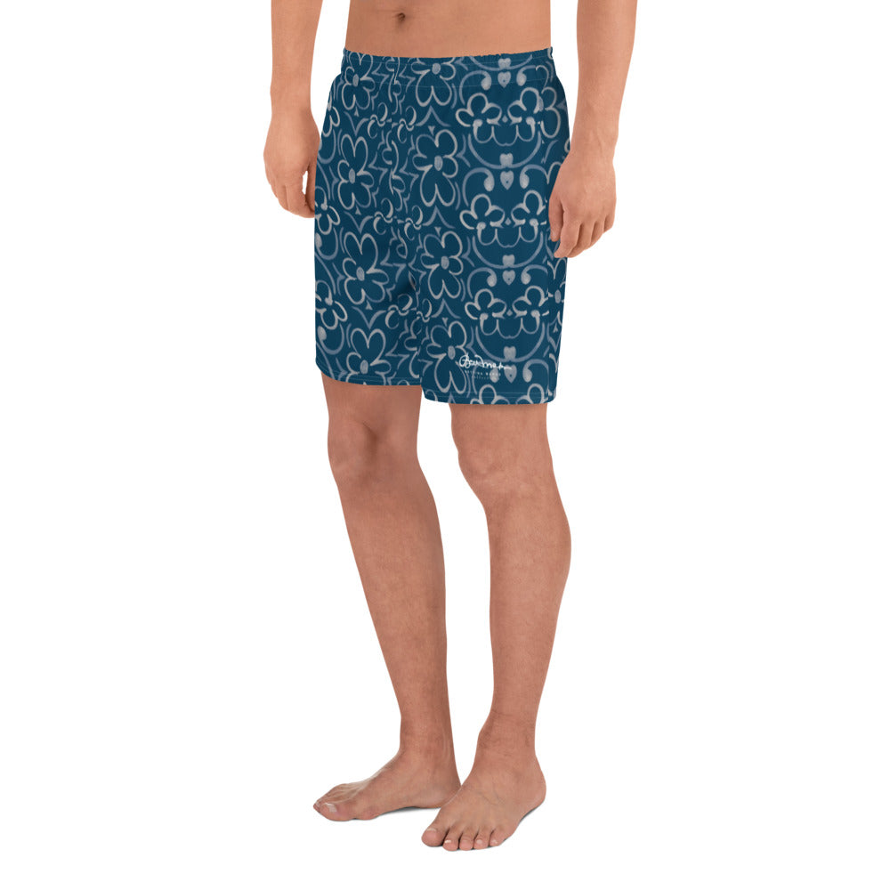 Linear Sixties Floral Mens Shorts