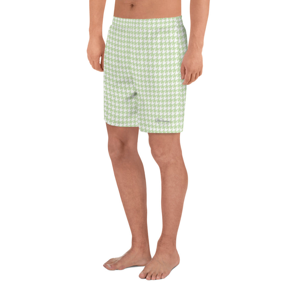 Butterfly Houndstooth Men's Athletic Long Shorts