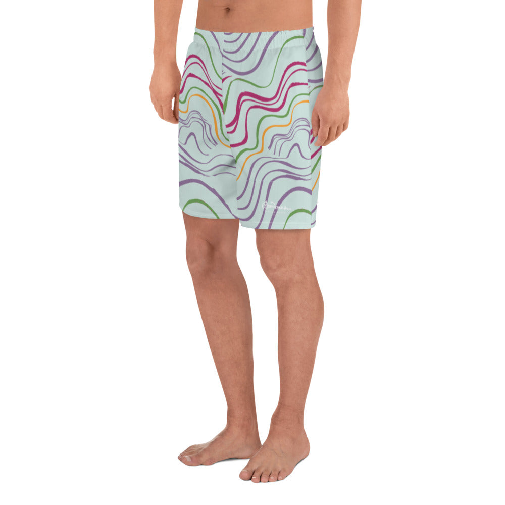 Psychedelic Men's Athletic Long Shorts