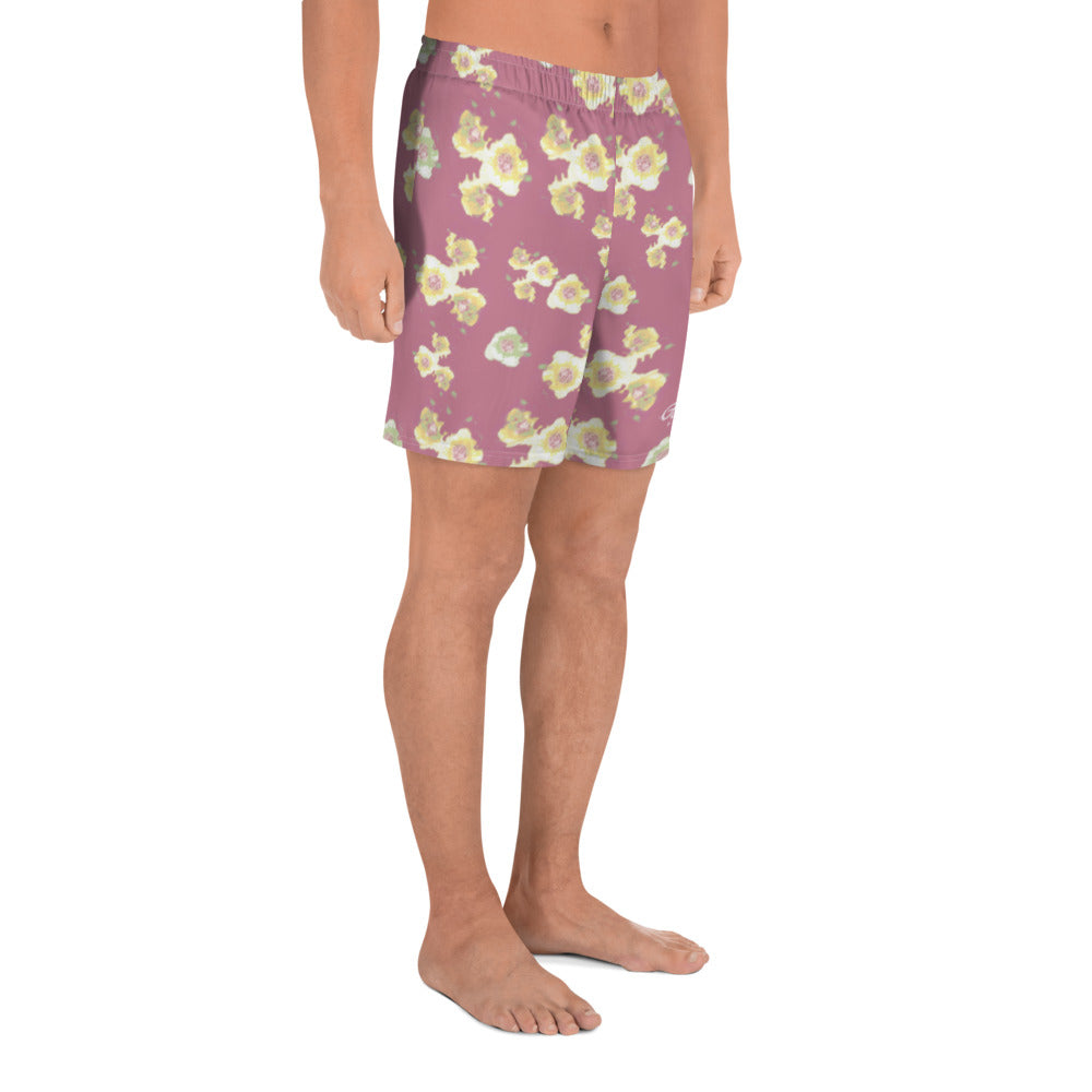 Starburst Floral Men's Athletic Long Shorts