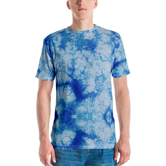 Blue Tie Dye Men's T-shirt