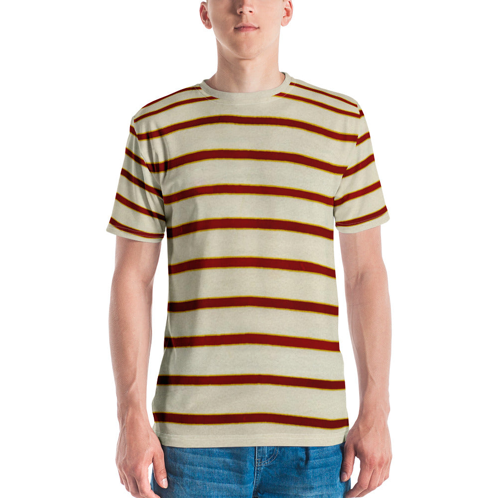 Red White Stripe Men's T-shirt
