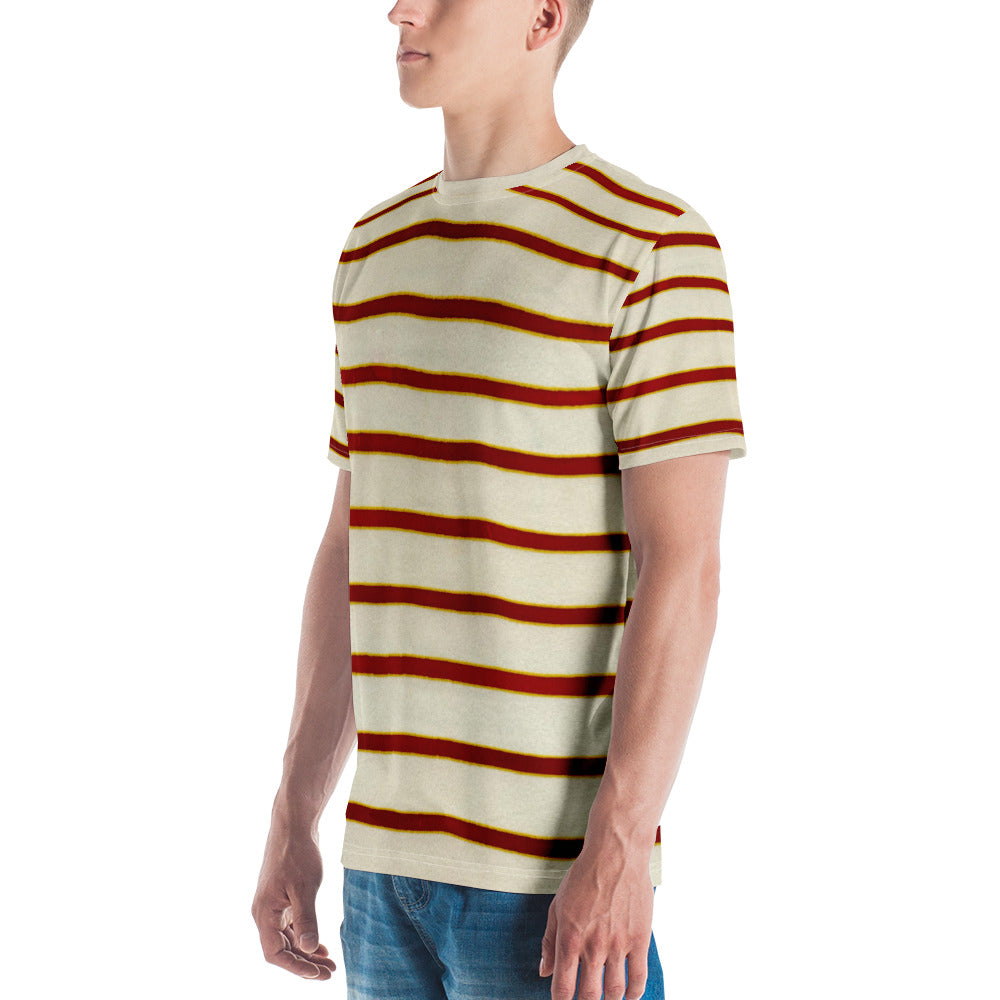 Red White Stripe Men's T-shirt