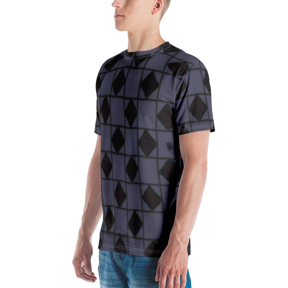 Slate Blue Checkerboard Men's T-shirt