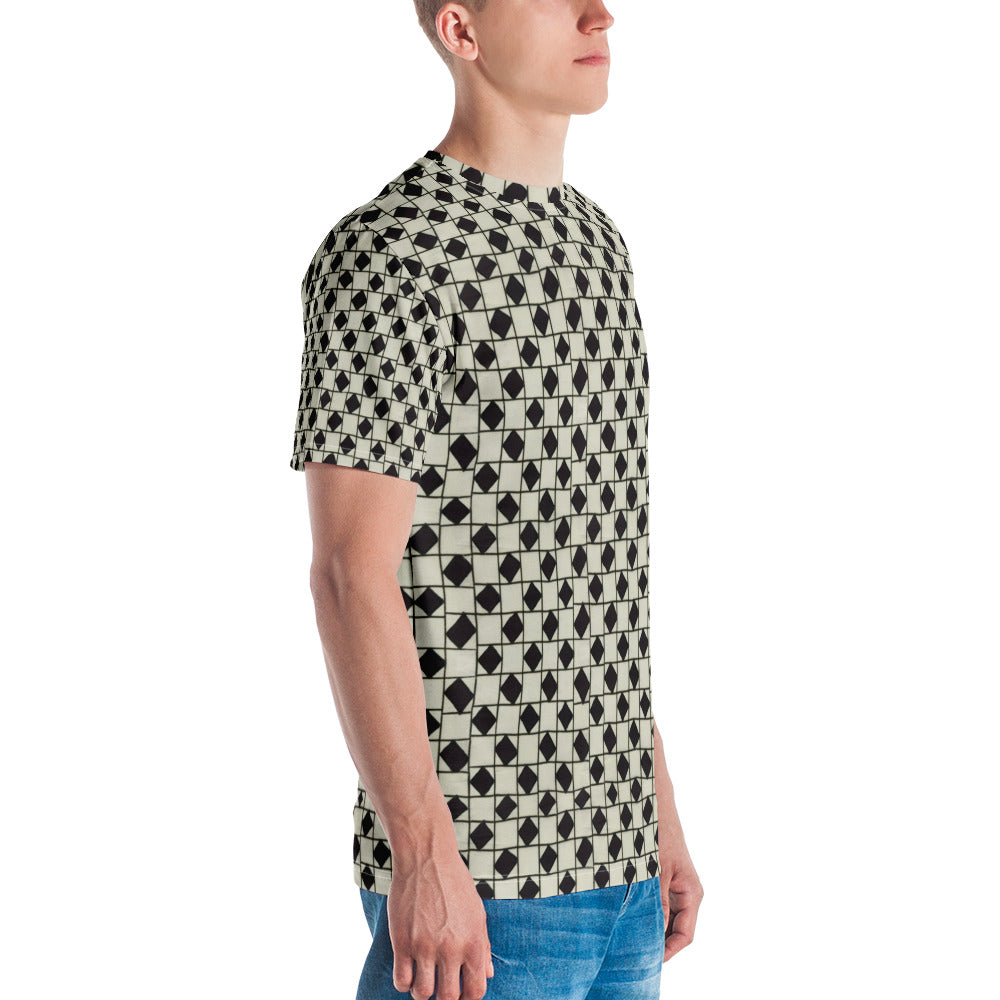 B&W Checkerboard Optical Men's T-shirt