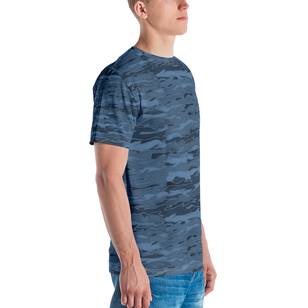 Steel Blue Camouflage Lava Men's T-shirt