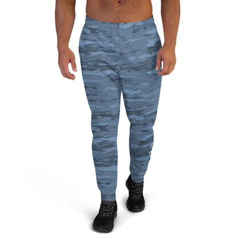 Steel Blue Camouflage Lava Men's Recycled Joggers