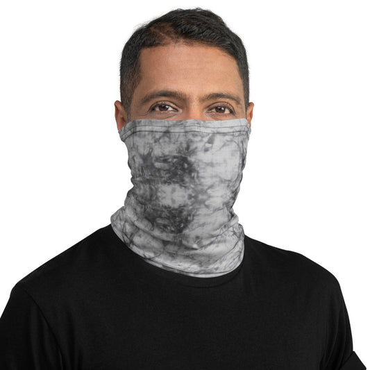 Face Mask MockTurtleneck Grey Tie Dye