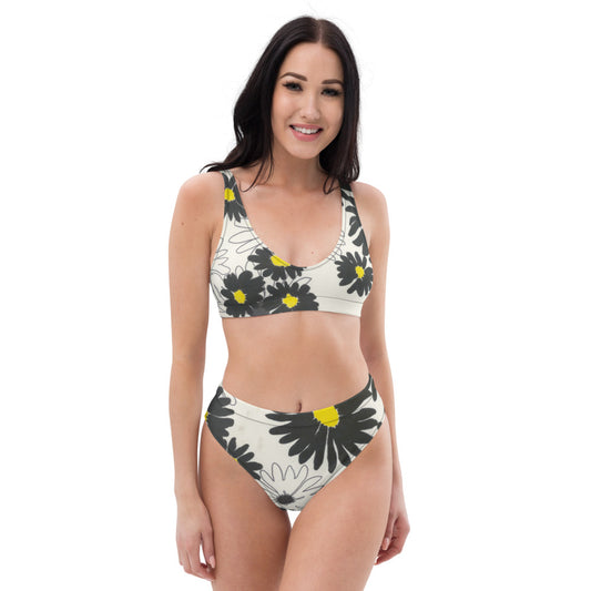 Daisy Recycled hi-waisted bikini bathing suit