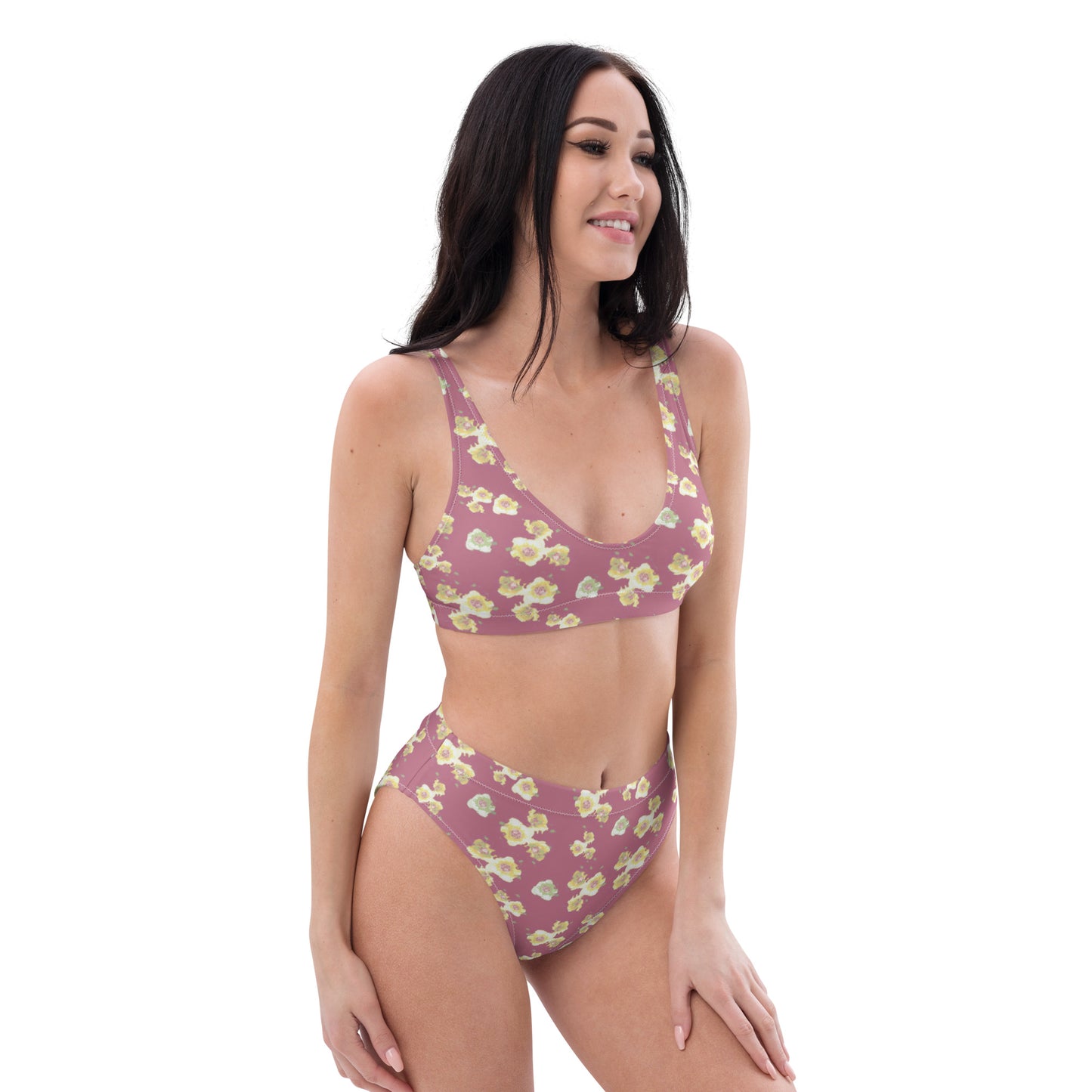 Starburst Floral Recycled high-waisted bikini