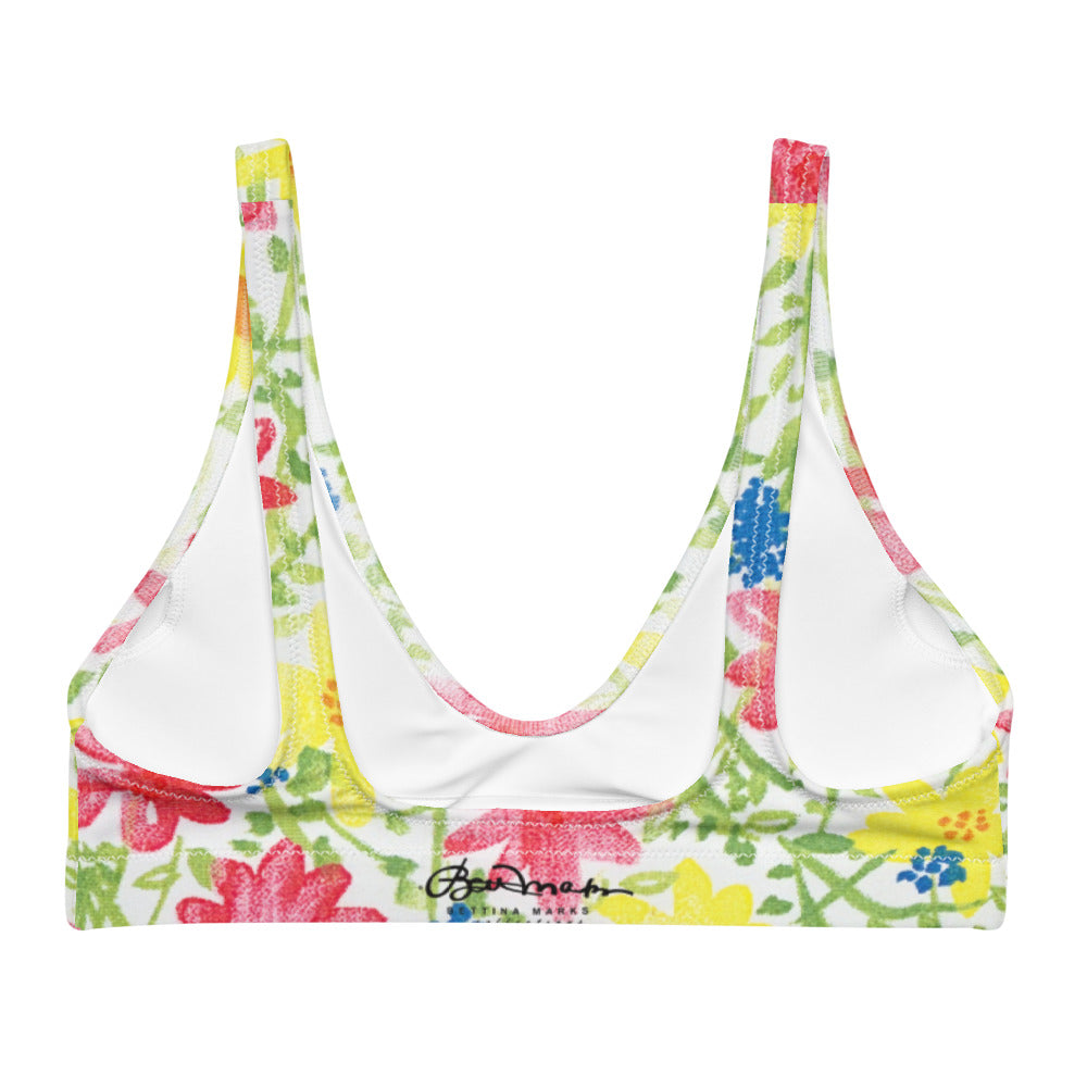 Wildflower Recyled padded bikini bathing suit top