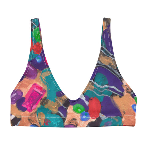 Jelly Bean Recyled padded bikini bathing suit top
