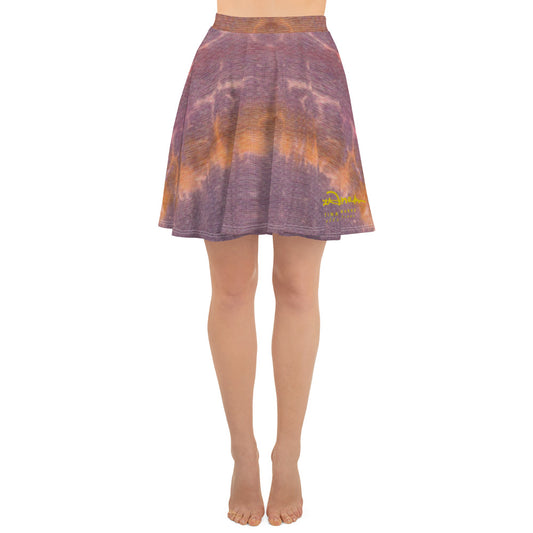 Purple Sunset Tie Dye Skater Skirt
