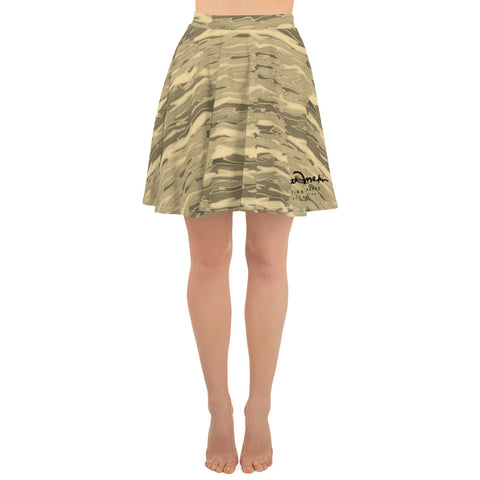 Sand Lava Camouflage Skater Skirt