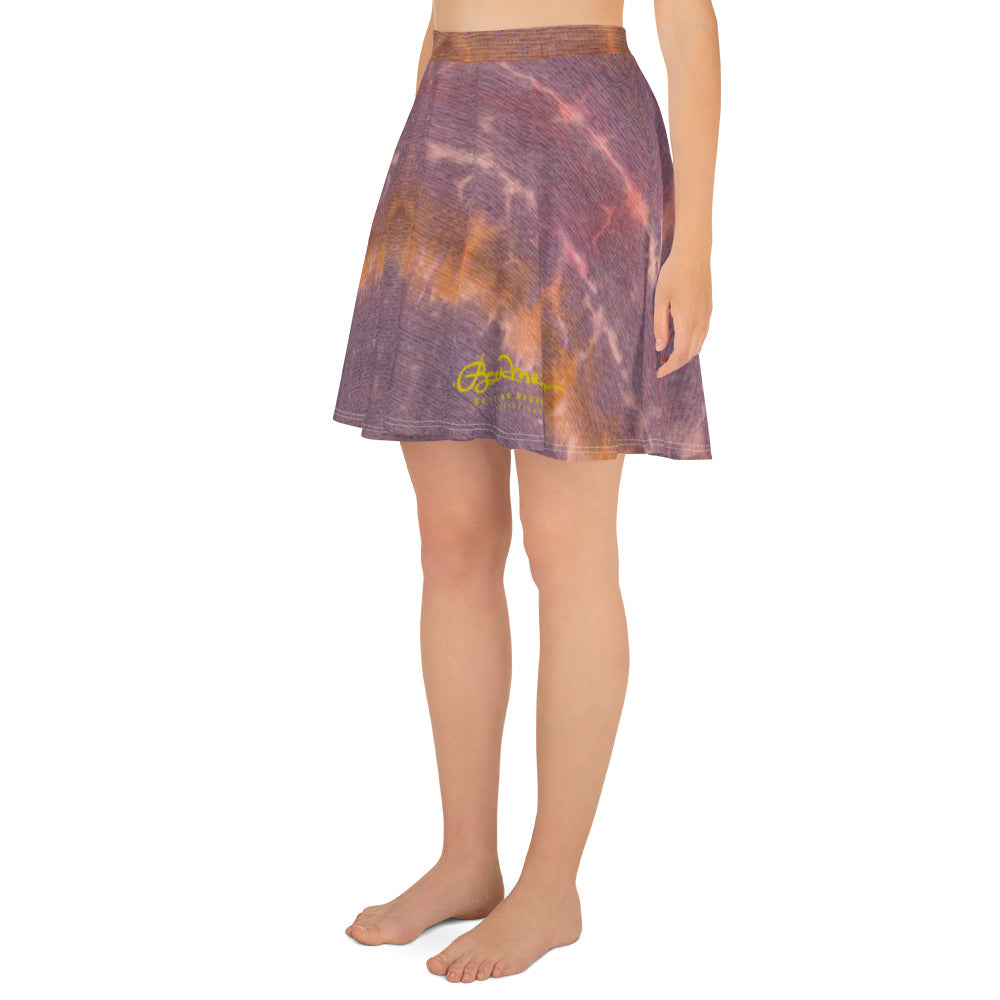 Purple Sunset Tie Dye Skater Skirt