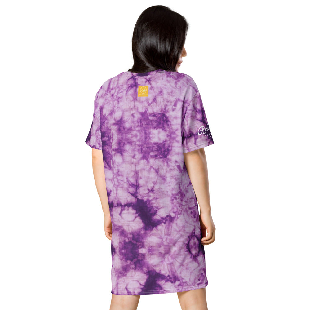Purple Tie Dye T-shirt dress