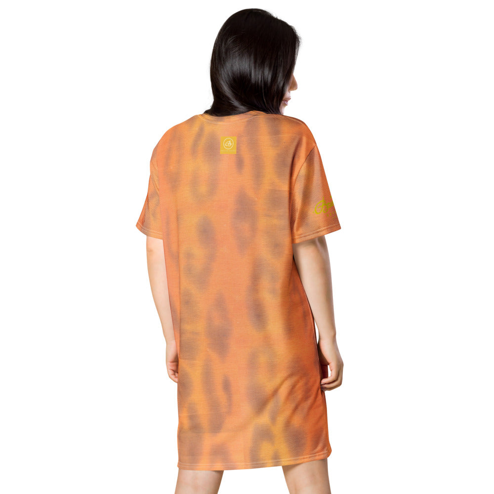 Ombré leopard  T-shirt dress