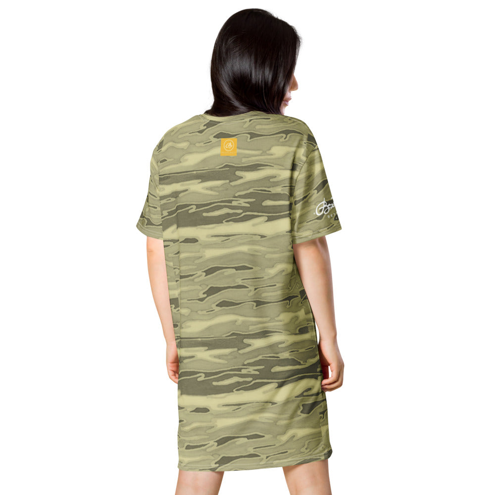 Khaki Lava Camouflage  T-shirt dress