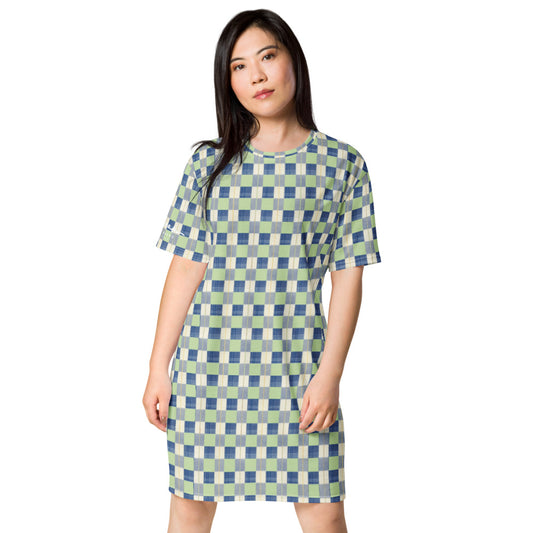 Checkerboard Plaid T-shirt dress