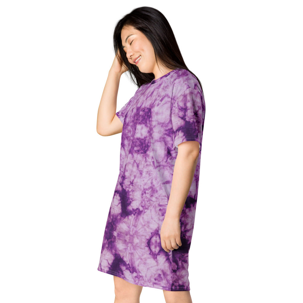 Purple Tie Dye T-shirt dress
