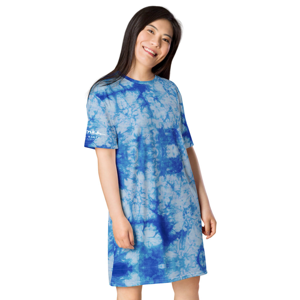 Blue Tie Dye T-shirt dress