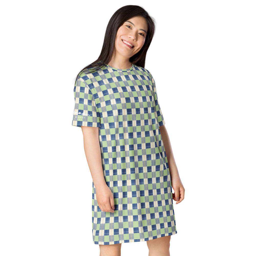 Checkerboard Plaid T-shirt dress