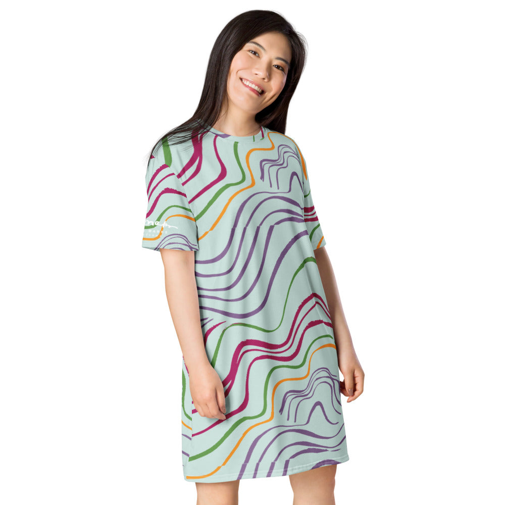 Psychedelic Spring T-shirt dress