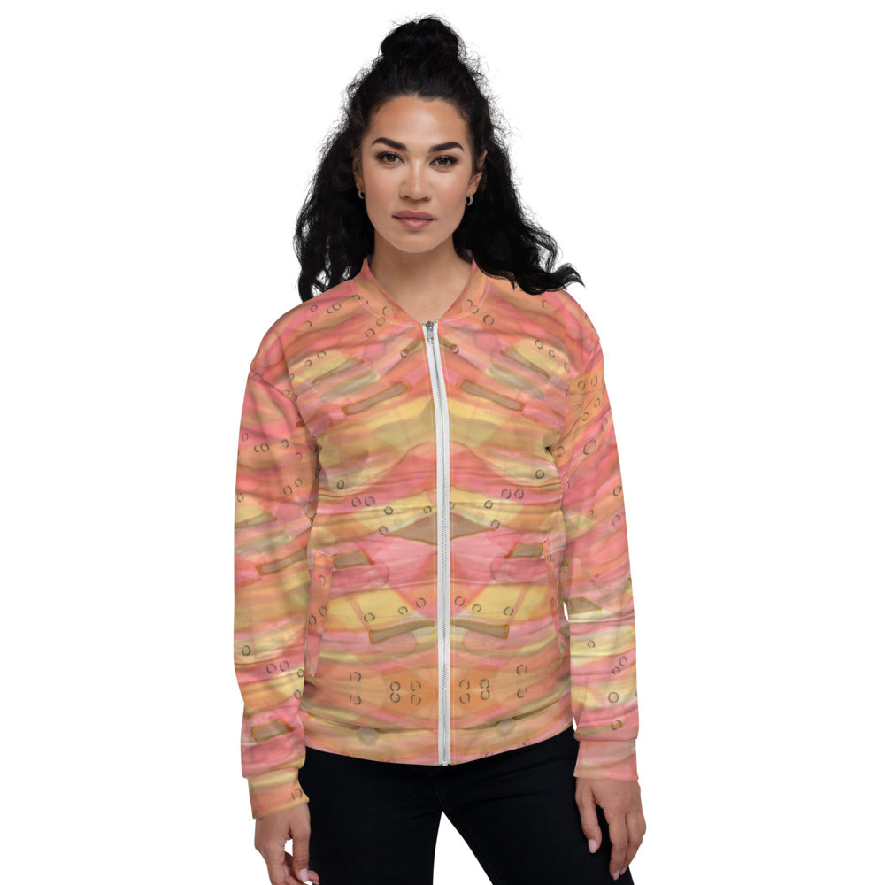 Recycled Unisex Bomber Jacket - Dreamy Floral - Women