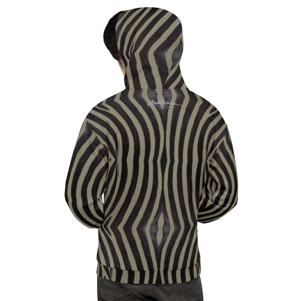 Recycled Unisex Hoodie - Khaki Zebra - Men