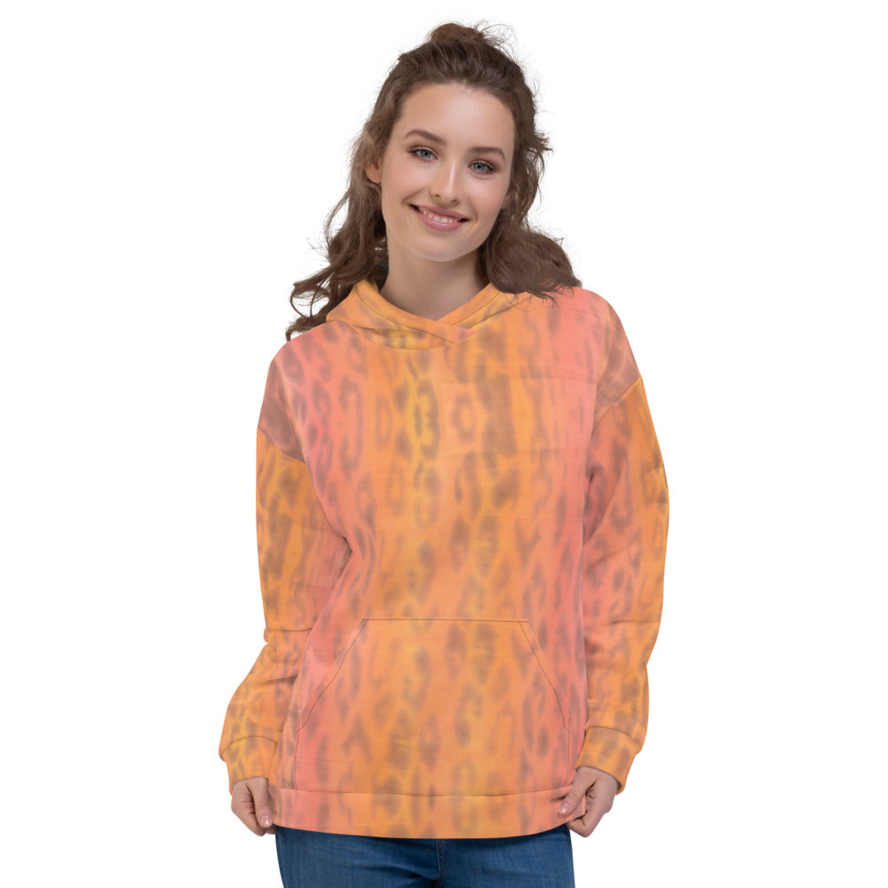 Recycled Unisex Hoodie - Ombre Leopard - Women