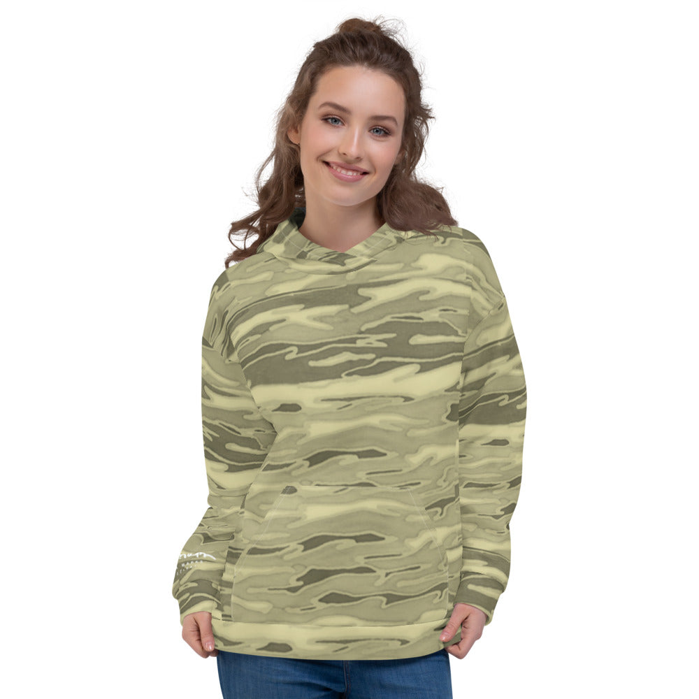 Recycled Unisex Hoodie - Khaki Lava Camouflage  Women