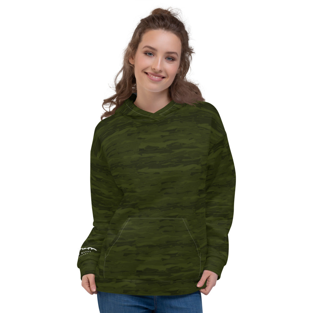 Recycled Unisex Hoodie - Army Camouflage Lava - Women